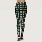 Leggings Grün Schwarz Quadrat (Rückseite)