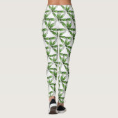 Leggings - Grünes Federdesign (Rückseite)