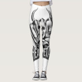 Leggings Heavy Metal Faust mit Adler Totenkopf (Vorderseite)