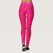 Leggings - heißes Rosa-Glitzer-Zauber (Rückseite)