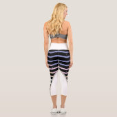leggings High Waisted Capris  negro con zigzag (Rückseite)