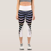 leggings High Waisted Capris  negro con zigzag (Vorderseite)