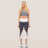 leggings High Waisted Capris  negro con zigzag (Vorderseite)