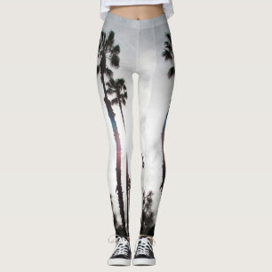 Leggings - Hinterbeleuchtete Palmen