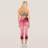 Leggings Hochgebrannte Capris - Sparkle Herzen (Rückseite)