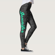 Leggings IHRE NAMEN Black Paisley Trainingsgeräte