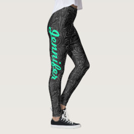 Leggings IHRE NAMEN Black Paisley Trainingsgeräte