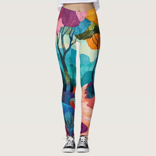 Leggings im Herbstwald (Vorderseite)
