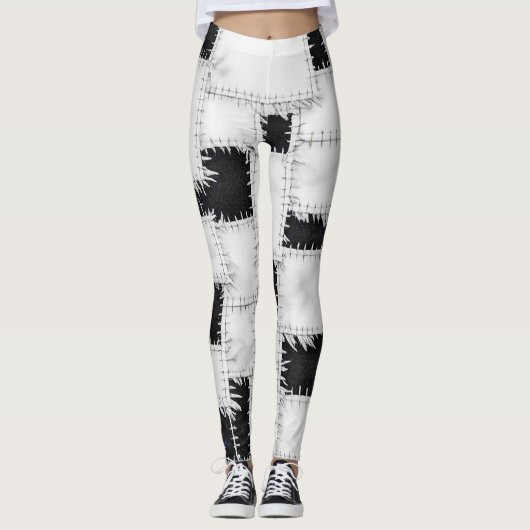 Leggings im klassischen Stil mit grober Steppnaht (Vorderseite)