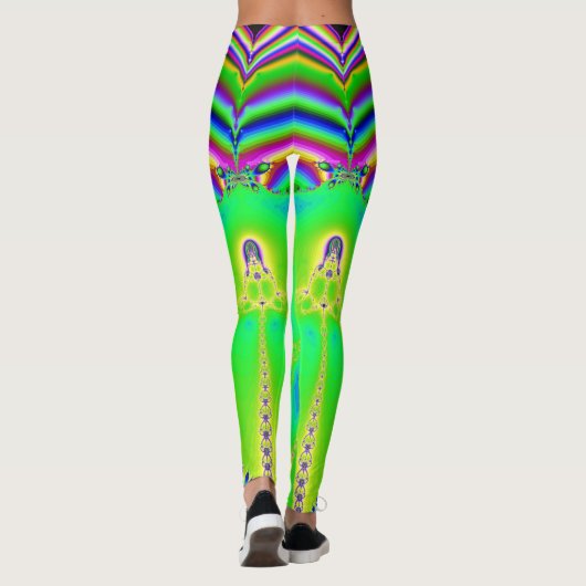 Leggings im lustigen Regenbogenstil (Rückseite)