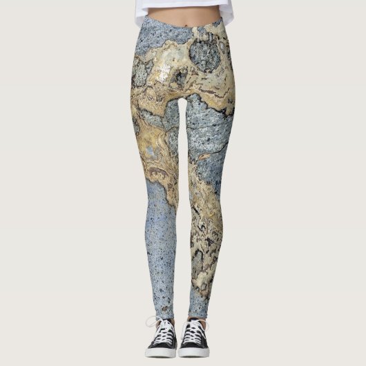 Leggings im Marmorstil (Vorderseite)