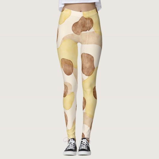 Leggings im Yellow Brown Camouflage Style (Vorderseite)