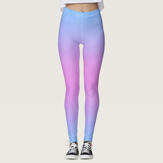 Leggings in Blau und Rosa (Vorderseite)