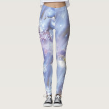 Leggings in Blau und Weiß