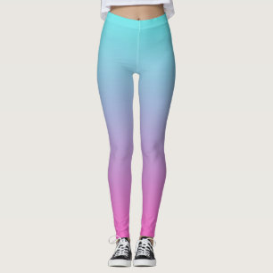 Leggings in den Farben Blau und Rosa