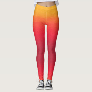 Leggings in den Farben Gelb, Orange und Rot