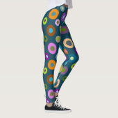 Leggings in farbenfrohen Punkten auf dunkelblau (Rechts)