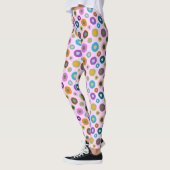 Leggings in farbenfrohen Punkten auf rosa (Links)