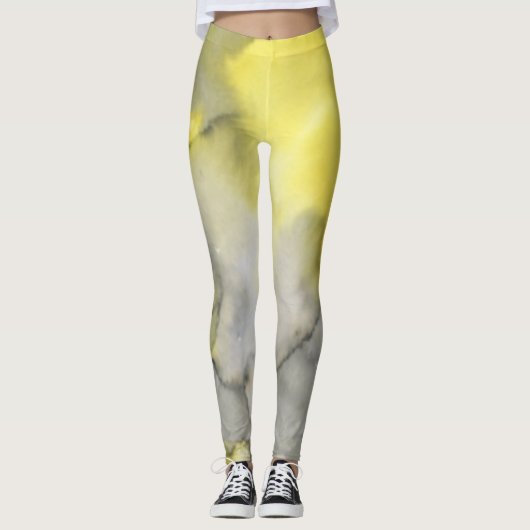 Leggings in Gelb und Grau, Krawatte (Vorderseite)