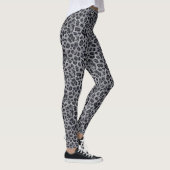 Leggings in Grau und Schwarz Leopard (Rechts)