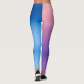 Leggings in lila/pink/blau Spandex/Polyester. (Rückseite)