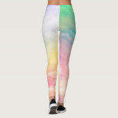 Leggings in mehrfarbigen Pastellfarben. (Rückseite)