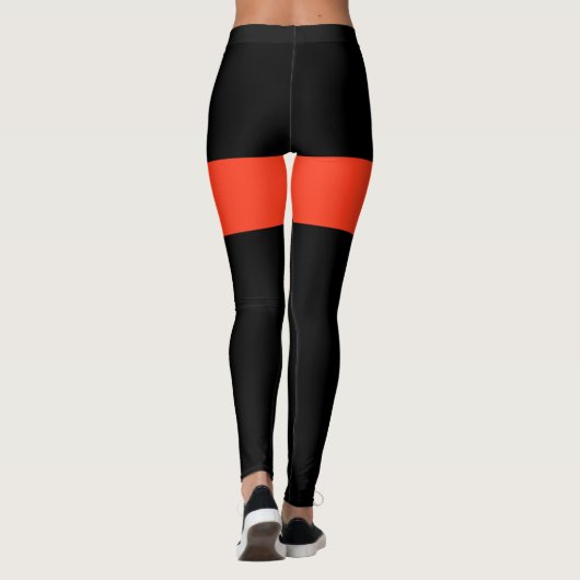 Leggings in Orange und Schwarz (Rückseite)