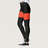 Leggings in Orange und Schwarz (Links)