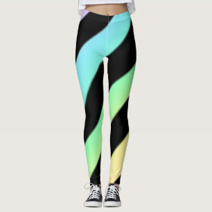 Leggings in Pastellfarben und Schwarz