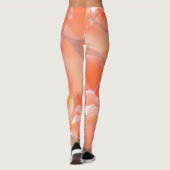 Leggings in pfirsichfarbenem und cremefarbenem Blu (Rückseite)