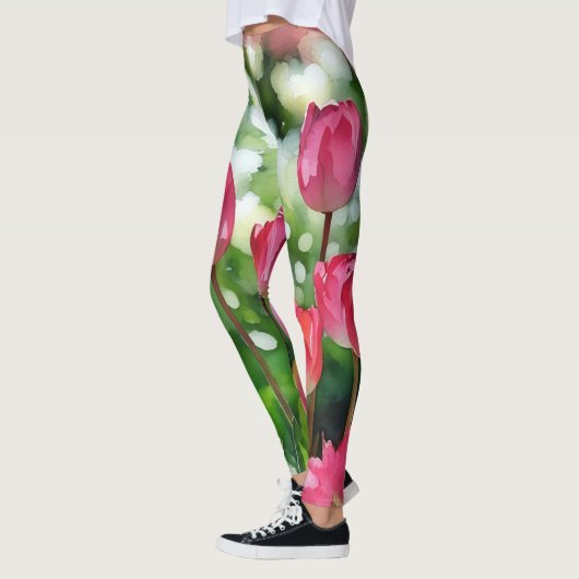 Leggings in Rosa und Grünes Wasser (Links)