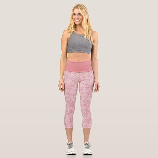 Leggings in Rosa und Weiß (Vorderseite)