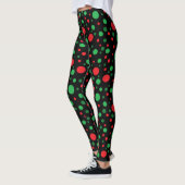 Leggings in Rot-Grün-Schwarz (Links)