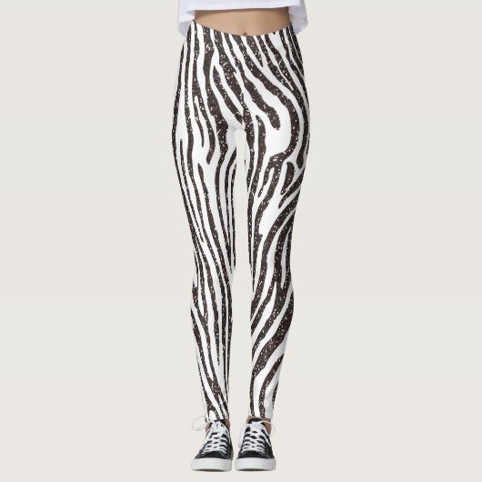 Leggings in Schwarz und Weiß (Vorderseite)