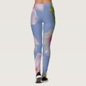Leggings in zartem Rosa Hibiskus (Rückseite)