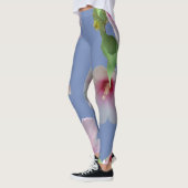 Leggings in zartem Rosa Hibiskus (Links)