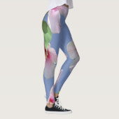 Leggings in zartem Rosa Hibiskus (Rechts)