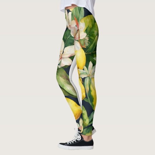 Leggings in Zitronengelb und Grün (Links)