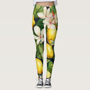Leggings in Zitronengelb und Grün