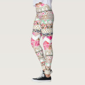 Leggings / Indianerisches Aztekenmuster (Links)