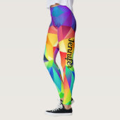 Leggings Individuelle Name Rainbow-Fracture Yoga (Links)