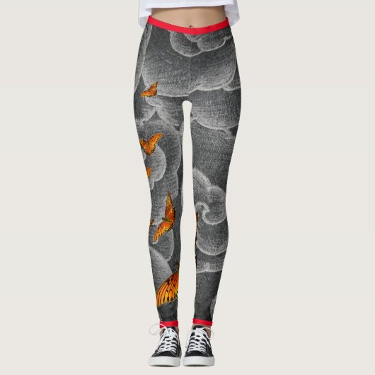Leggings JAPANISCHE SCHLIESSUNGEN UND SCHALTFLÄDEN (Vorderseite)