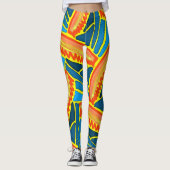 Leggings Jimette Design für blau gelbe Orange (Vorderseite)