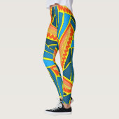Leggings Jimette Design für blau gelbe Orange (Links)
