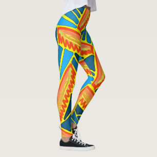 Leggings Jimette Design in orange gelb blau