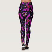 Leggings Jimette Rosafarbenes schwarzes Design (Rückseite)