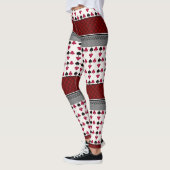 Leggings Jugendkartenspiel in Schwarz und Rot (Links)