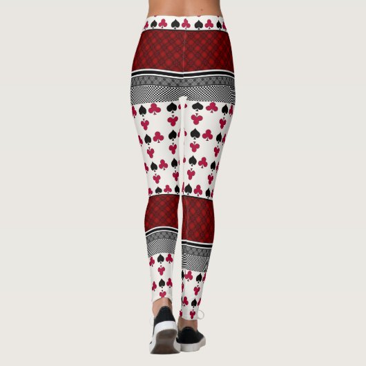 Leggings Jugendkartenspiel in Schwarz und Rot (Rückseite)