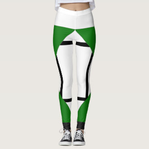 Leggings Komposition I Lozenges mit 4 Zeilen grün