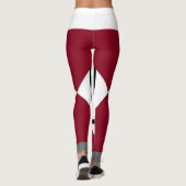 Leggings Komposition I Lozenges mit 4 Zeilen Rot G (Rückseite)